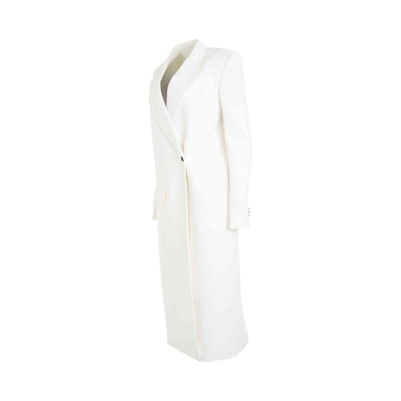 KHAITE White Cobble Long Coat Size 8 NWT - Picture 3 of 16